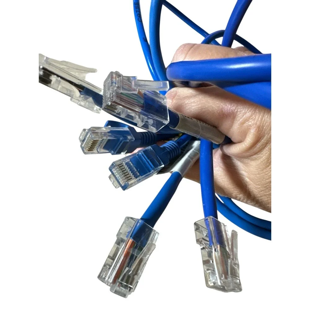 CAT5e Blue Ethernet Cables Lot of 3 -  4FT /‎ 5FT Internet LAN Data Transfer
